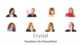  Presentation with diversity - Theme enhanced with small group people diversity background and a white colored foreground