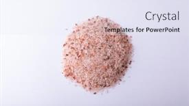  Presentation with salt food - Slide deck with small-heap-of-pink-rock background and a  colored foreground