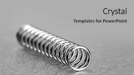  Presentation with mechanical - Amazing slide set having small helical spring backdrop and a light gray colored foreground