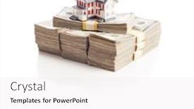  Presentation with white house - Cool new presentation theme with small-house-on-stacks backdrop and a white colored foreground