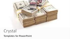  Presentation with white house - PPT theme enhanced with small-house-on-stacks background and a white colored foreground