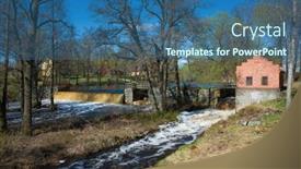  Presentation with hydroelectric - PPT theme consisting of small-hydroelectric-dam-on-svartan background and a  colored foreground