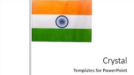  Presentation with india tricolor - Cool new PPT theme with small indian flag on white backdrop and a white colored foreground