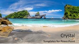  Presentation with clean water - Amazing presentation theme having small island and perfect azure backdrop and a mint green colored foreground