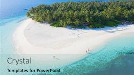  Presentation with animals winter - Presentation theme having small-island-in-the-maldives background and a light blue colored foreground