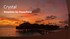  Presentation with animals winter - Beautiful theme featuring small-island-in-the-maldives backdrop and a red colored foreground