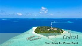  Presentation with animals winter - Amazing theme having small-island-in-the-maldives backdrop and a mint green colored foreground