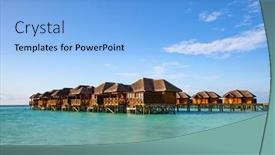  Presentation with animals winter - PPT theme featuring small-island-in-the-maldives background and a light blue colored foreground