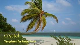  Presentation with animals winter - PPT theme with small-island-in-the-maldives background and a tawny brown colored foreground