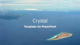  Presentation with island - PPT theme enhanced with small-island-next background and a teal colored foreground