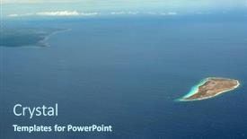  Presentation with shooting - Beautiful PPT theme featuring small-island-next backdrop and a ocean colored foreground