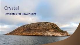  Presentation with isolation - Presentation design with small-island-off-the-outskirts background and a lemonade colored foreground