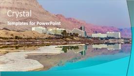  Presentation with resorts - PPT theme enhanced with small-islets-and-path background and a coral colored foreground