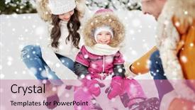  Presentation with family fashion - Audience pleasing PPT layouts consisting of small kids - parenthood fashion season and people backdrop and a coral colored foreground