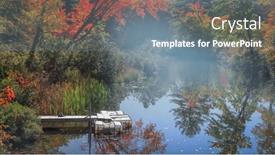  Presentation with fog - Colorful presentation enhanced with small-lake-in-rural-vermont backdrop and a gray colored foreground