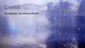  Presentation with foggy - PPT layouts having small-lake-in-transylvanian-mountains background and a light blue colored foreground