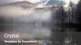 Presentation with beautiful mountains river lake sky nature - Presentation theme with small lake in transylvanian mountains background and a  colored foreground