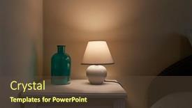  Presentation with glowing corss - Slides with small-lamp-glowing-in-bedroom background and a tawny brown colored foreground