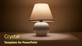  Presentation with stand up comedy 3d rendering - Theme featuring small-lamp-glowing-in-bedroom background and a tawny brown colored foreground