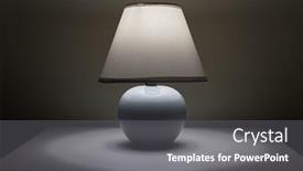  Presentation with stand - PPT theme having small-lamp-glowing-in-bedroom background and a gray colored foreground
