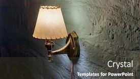  Presentation with wall - Slide deck with small-lamp-glowing-on-bedroom background and a dark gray colored foreground