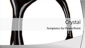  Presentation with syrup - Slide deck enhanced with small letter of alphabet made from chocolate syrup isolated on white background and a white colored foreground