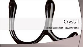  Presentation with syrup - Slide deck consisting of small letter of alphabet made from chocolate syrup isolated on white background and a white colored foreground