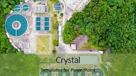  Presentation with sewage - Amazing slide set having small local sewage treatment backdrop and a tawny brown colored foreground