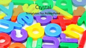  Presentation with magnet - Theme featuring small magnet letters close up background and a  colored foreground