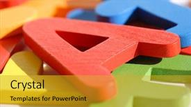  Presentation with magnet - Presentation theme with small magnet letters close up background and a gold colored foreground