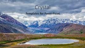  Presentation with himachal pradesh - Colorful PPT layouts enhanced with small mountain lake in himalayas spiti valley himachal pradesh india backdrop and a light blue colored foreground