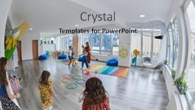  Presentation with nursery - Presentation with small-nursery-school-children background and a light gray colored foreground