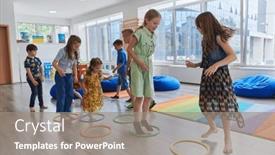  Presentation with nursery - PPT layouts featuring small-nursery-school-children background and a gray colored foreground