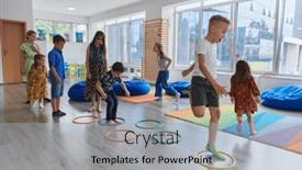  Presentation with nursery - Theme enhanced with small-nursery-school-children background and a light gray colored foreground