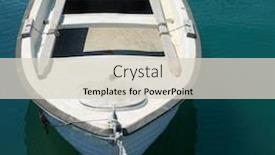  Presentation with fishing boat - Presentation design having small-oar-fishing-boat background and a lemonade colored foreground