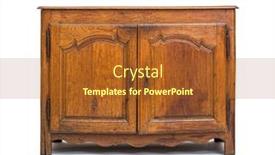  Presentation with cabinet - Cool new slide set with small-old-oak-cabinet-isolated backdrop and a red colored foreground