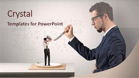  Presentation with business report - Amazing slide deck having small one with doodled report backdrop and a  colored foreground