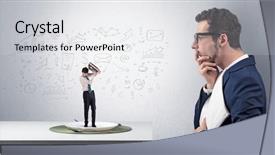  Presentation with eating - Presentation theme enhanced with small one with doodled report background and a  colored foreground