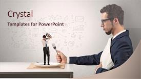  Presentation with eating - Cool new PPT theme with small one with doodled report backdrop and a sky blue colored foreground