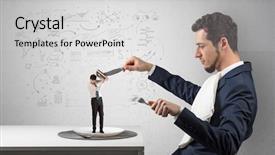  Presentation with eating - Presentation theme having small one with doodled report background and a light gray colored foreground