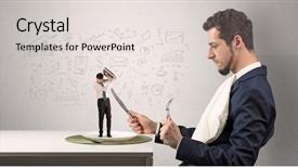  Presentation with eating - Cool new presentation with small one with doodled report backdrop and a lemonade colored foreground