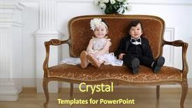  Presentation with lady - Audience pleasing presentation consisting of small people - little beautiful lady in white backdrop and a tawny brown colored foreground