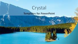  Presentation with pine trees - PPT layouts having small-picturesque-island background and a arctic colored foreground