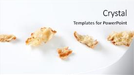  Presentation with bread - Audience pleasing slides consisting of small pieces of fresh ciabatta backdrop and a cool aqua colored foreground