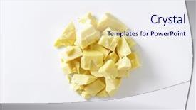  Presentation with white chocolate - Cool new slides with small pieces of white chocolate backdrop and a sky blue colored foreground