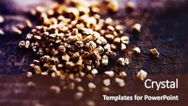  Presentation with nuggets - PPT theme consisting of small pile of gold nuggets background and a tawny brown colored foreground
