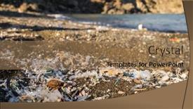  Presentation with food problem - Amazing slide deck having small-plastic-parts-and-microplastics backdrop and a coral colored foreground