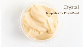 Presentation with mayonnaise - PPT layouts featuring small-pot-of-garlic-mayonnaise background and a cream colored foreground