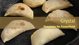  Presentation with pies - Audience pleasing presentation design consisting of small-pumpkin-pies-roasted backdrop and a tawny brown colored foreground