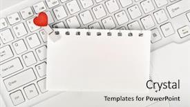  Presentation with hearts - Slides with small red hearts and sticky background and a white colored foreground